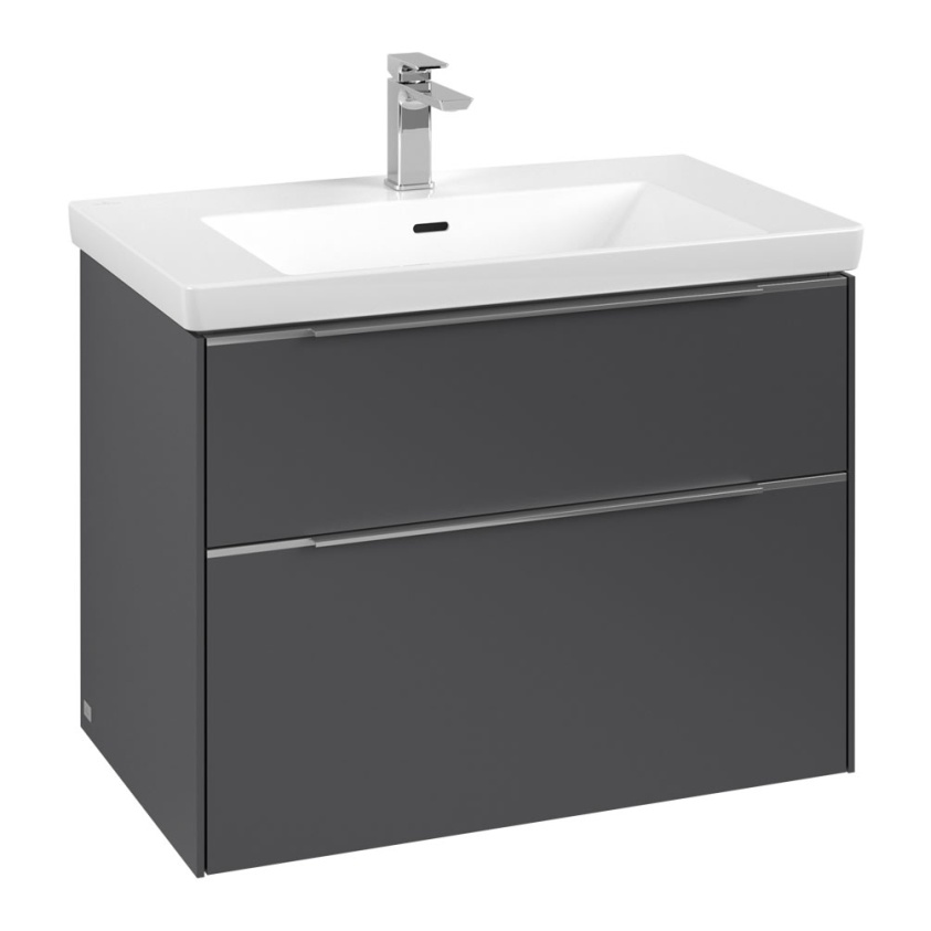 Cutout image of Villeroy & Boch Subway 3.0 Graphite 800mm Wall-Hung Basin Vanity Unit